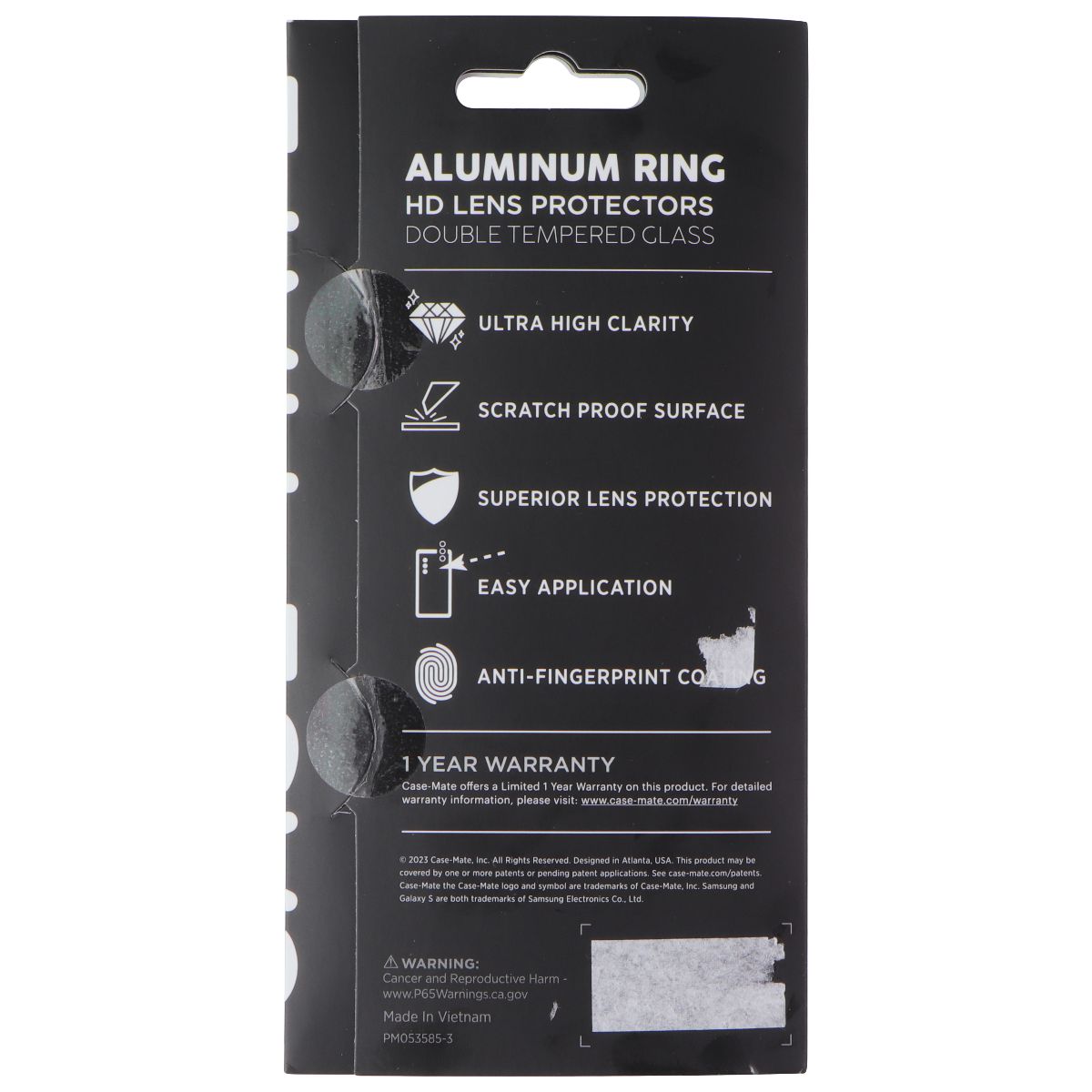 Case-Mate Aluminum Ring HD Lens Protectors for Samsung Galaxy S24 Ultra Cell Phone - Screen Protectors Case-Mate - Simple Cell Bulk Wholesale Pricing - USA Seller