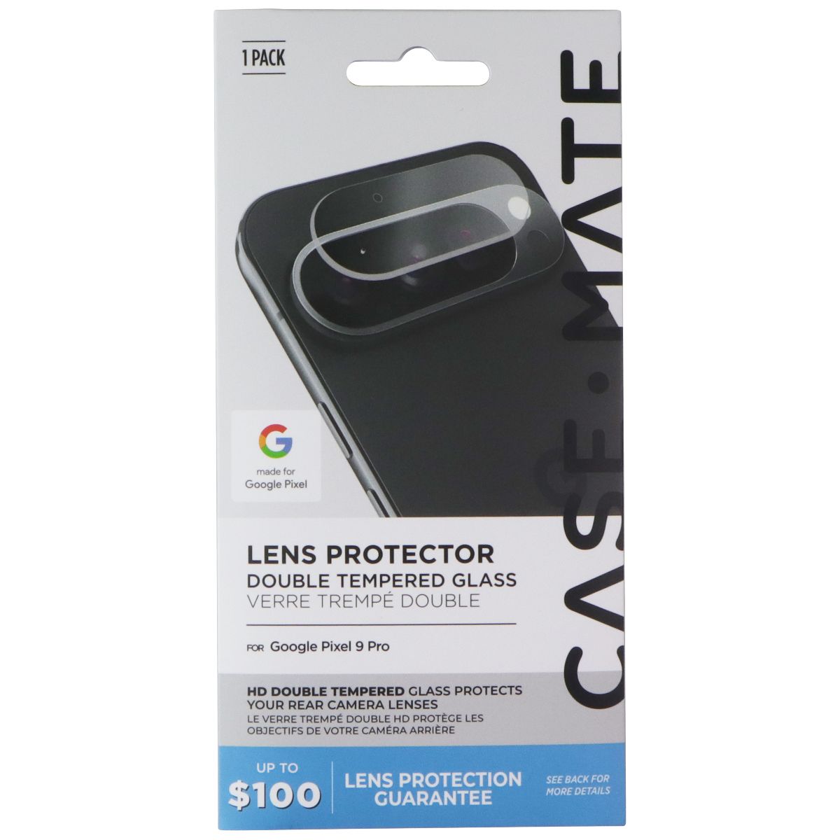 Case-Mate Double Tempered Glass Screen Protector for Google Pixel 9 Pro Cell Phone - Screen Protectors Case-Mate - Simple Cell Bulk Wholesale Pricing - USA Seller