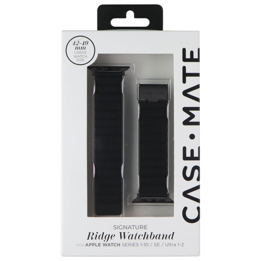 Case-Mate Signature Ridge Band (42-49mm) for Apple Watch 1-10/SE/Ultra 1-2 Black Smart Watch Accessories - Watch Bands Case-Mate - Simple Cell Bulk Wholesale Pricing - USA Seller