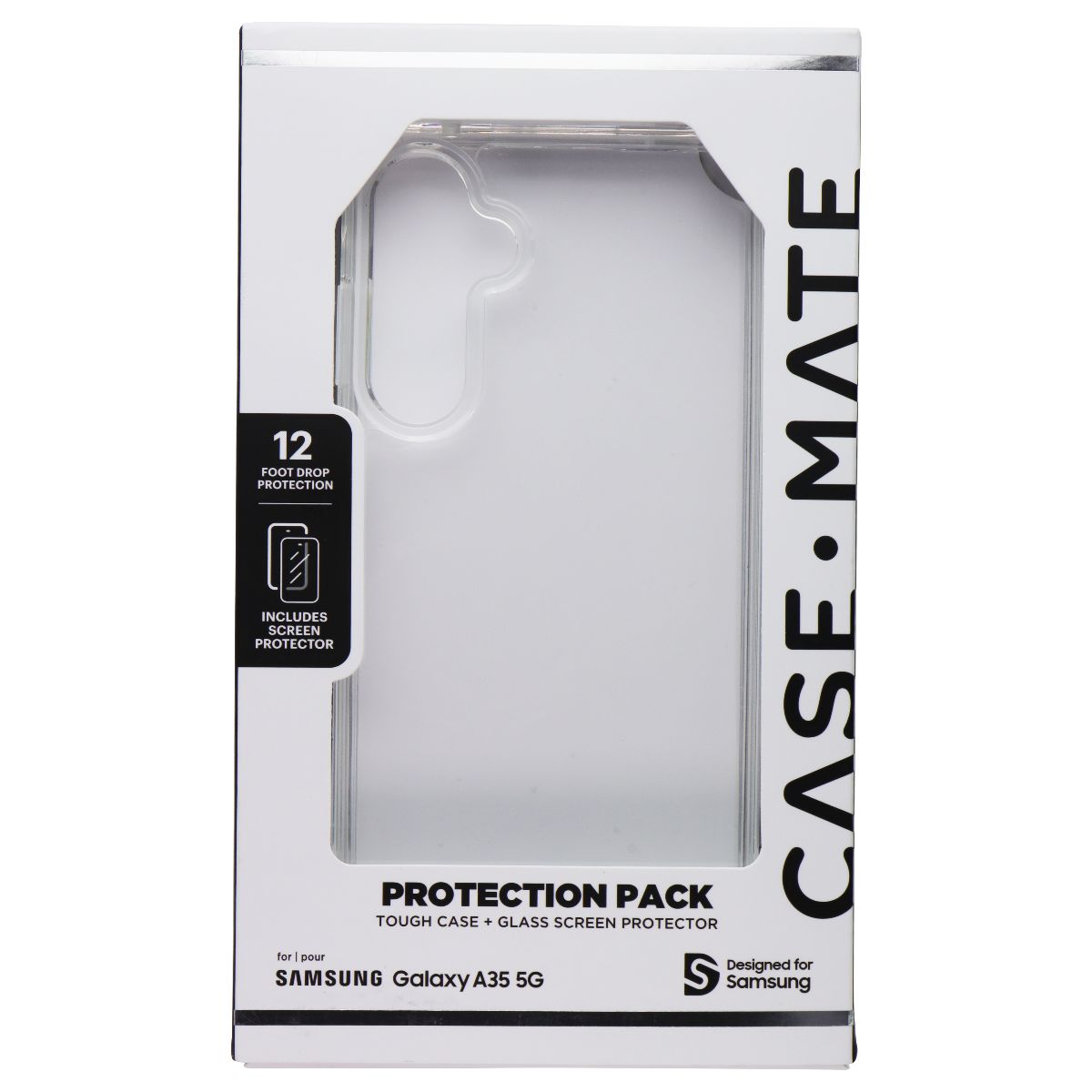 Case-Mate Protection Pack Case & Screen Protector for Galaxy A35 5G - Clear Cell Phone - Cases, Covers & Skins Case-Mate - Simple Cell Bulk Wholesale Pricing - USA Seller