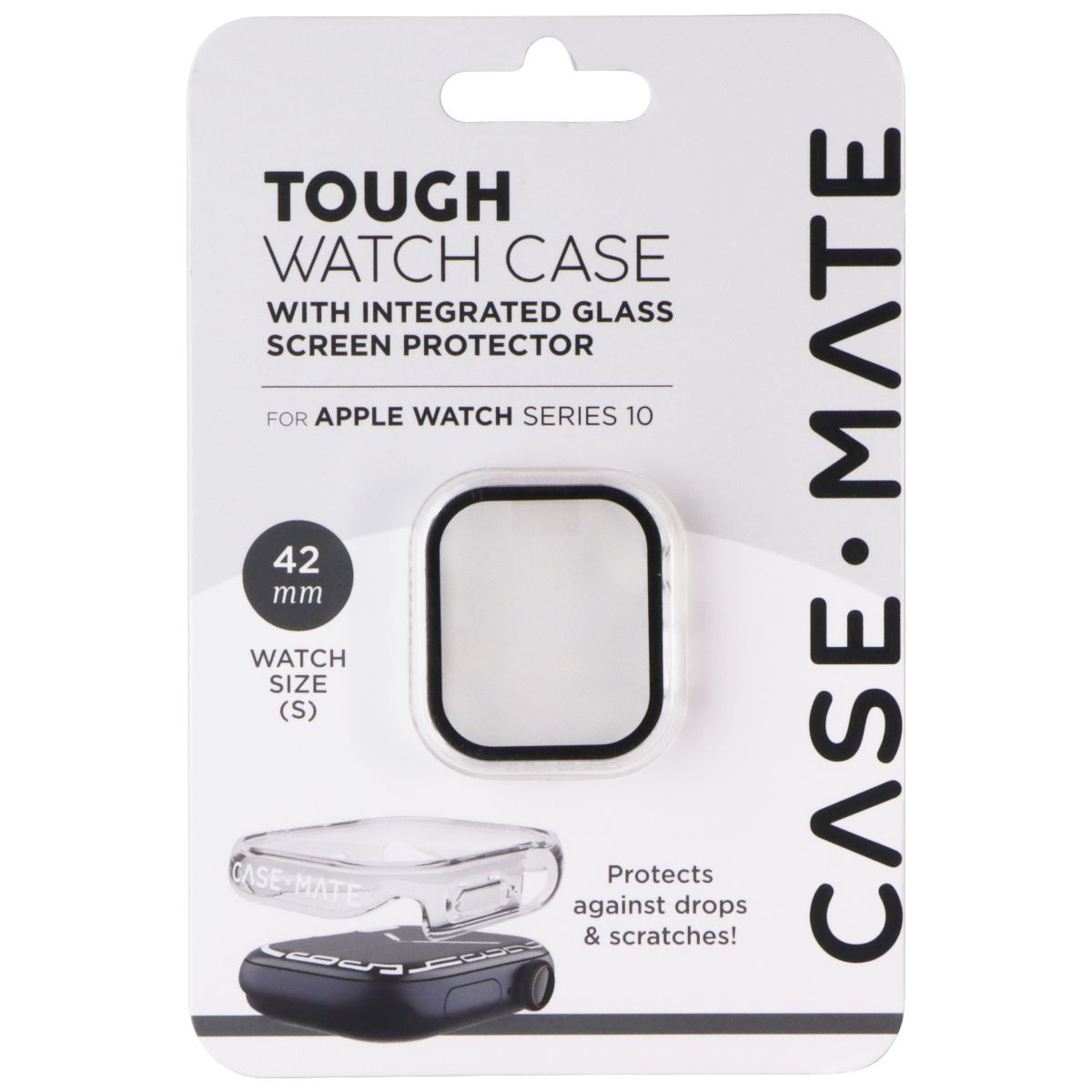 Case-Mate Tough Watch Case with Screen for Apple Watch Series 10 (42mm) - Clear Smart Watch Accessories - Smart Watch Cases Case-Mate - Simple Cell Bulk Wholesale Pricing - USA Seller