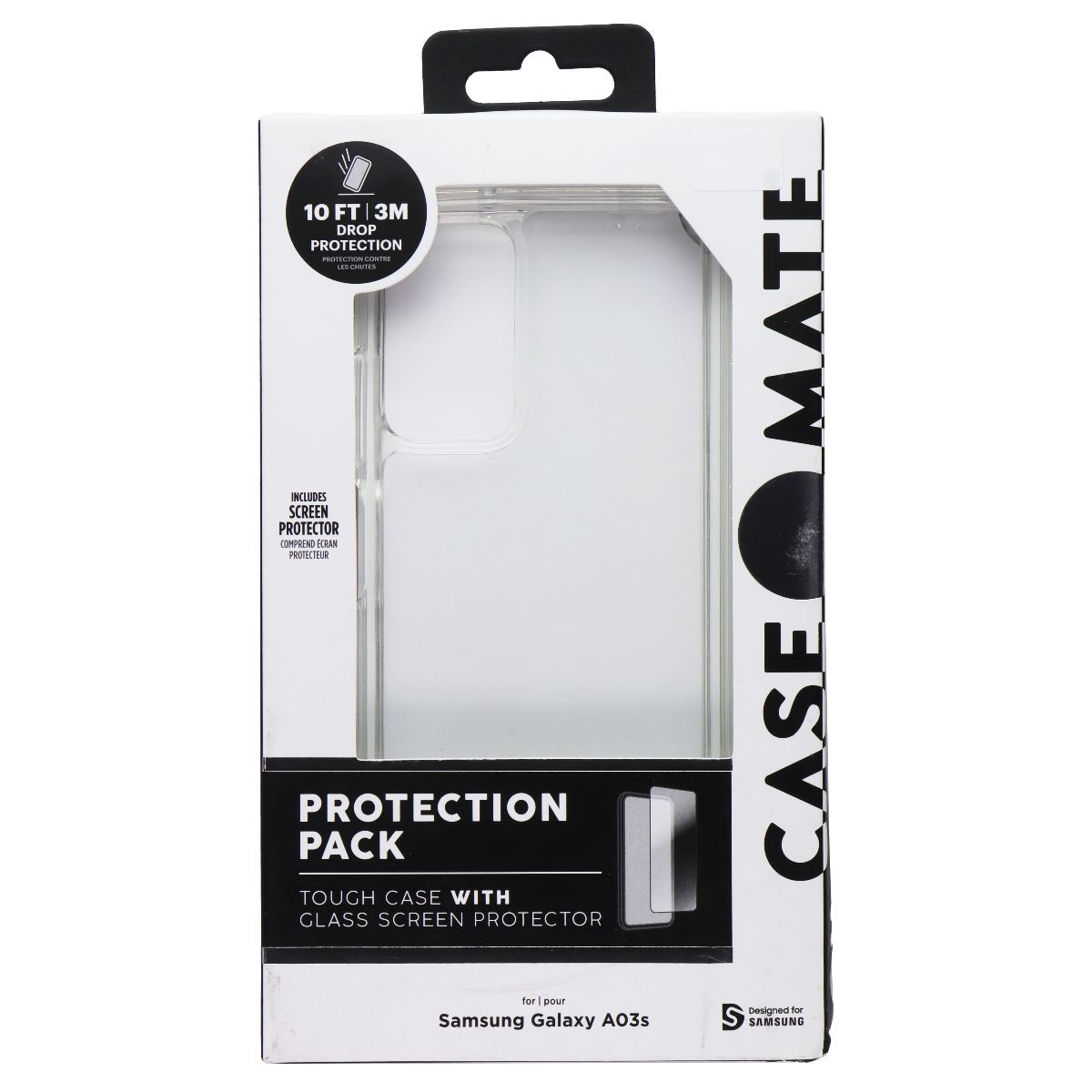 Case-Mate Protection Pack Case + Glass for Samsung Galaxy A03s - Clear Cell Phone - Cases, Covers & Skins Case-Mate - Simple Cell Bulk Wholesale Pricing - USA Seller