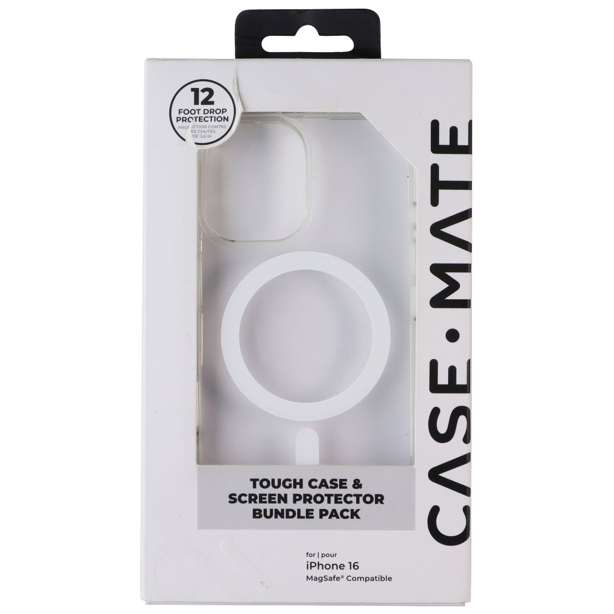 Case-Mate Tough Case & Screen Protector Bundle Pack for Apple iPhone 16 - Clear