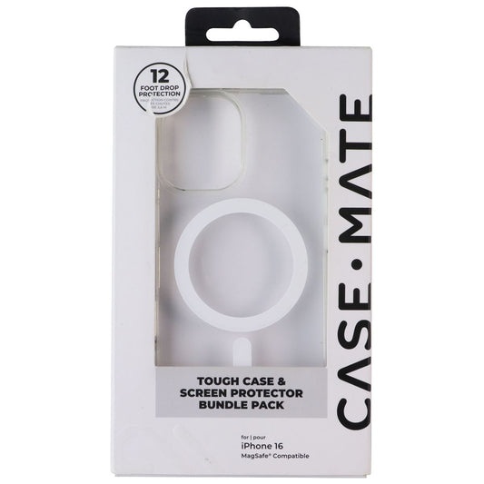 Case-Mate Tough Case & Screen Protector Bundle Pack for Apple iPhone 16 - Clear