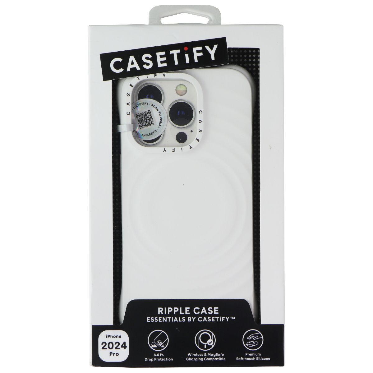 CASETiFY Ripple Case for MagSafe for Apple iPhone 16 Pro - White Cell Phone - Cases, Covers & Skins Casetify - Simple Cell Bulk Wholesale Pricing - USA Seller