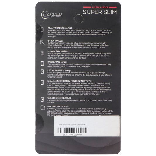 Casper Premium Ultra Thin 9H Tempered Glass for Google Pixel 3a XL Smartphone