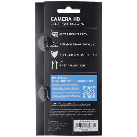 Case-Mate Camera HD Lens Protectors for Samsung Galaxy S26 - Black Cell Phone - Other Accessories Case-Mate - Simple Cell Bulk Wholesale Pricing - USA Seller
