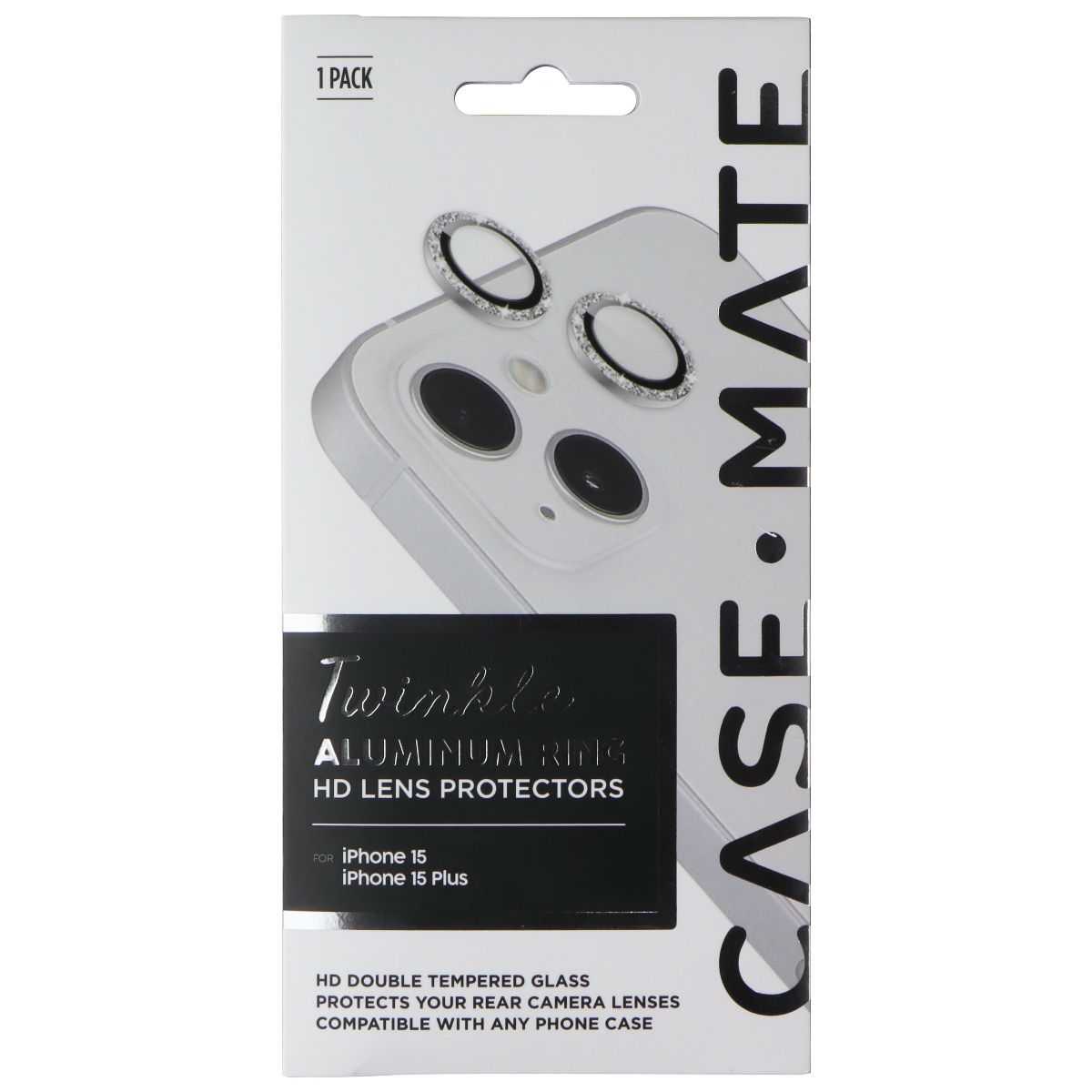Case-Mate Aluminum Ring HD Lens Protectors for Apple iPhone 15/15 Plus - Twinkle Cell Phone - Screen Protectors Case-Mate - Simple Cell Bulk Wholesale Pricing - USA Seller