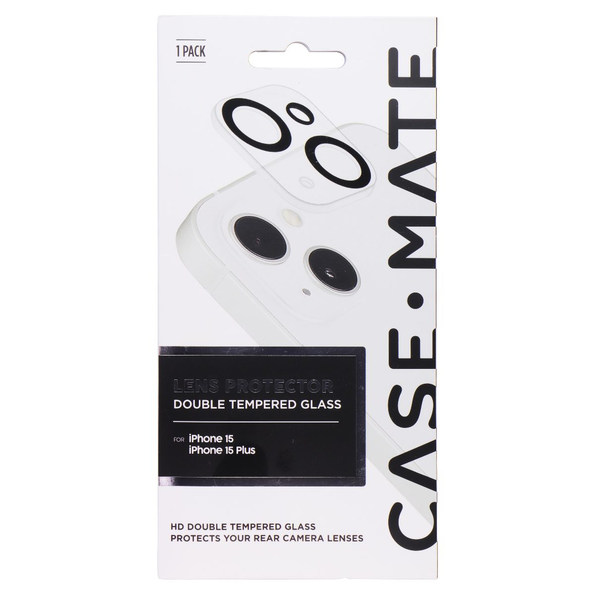 Case-Mate Lens Protector Double Tempered Glass for Apple iPhone 15/15 Plus Cell Phone - Screen Protectors Case-Mate - Simple Cell Bulk Wholesale Pricing - USA Seller