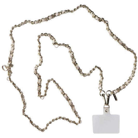 Case-Mate Phone Crossbody Adjustable Smartphone Leather & Gold Chain - Cream Cell Phone - Other Accessories Case-Mate - Simple Cell Bulk Wholesale Pricing - USA Seller