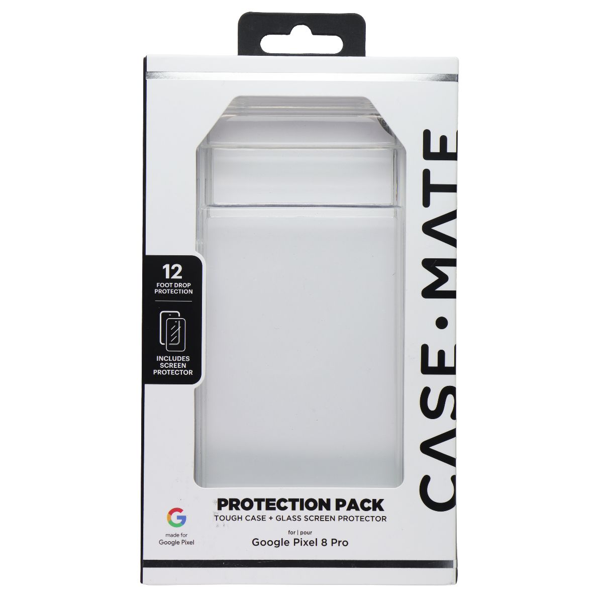 Case-Mate Protection Pack Case & Screen Protector for Google Pixel 8 Pro - Clear Cell Phone - Cases, Covers & Skins Case-Mate - Simple Cell Bulk Wholesale Pricing - USA Seller