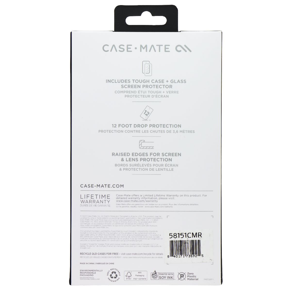 Case-Mate Protection Pack Case & Screen Protector for Google Pixel 8 Pro - Clear Cell Phone - Cases, Covers & Skins Case-Mate - Simple Cell Bulk Wholesale Pricing - USA Seller