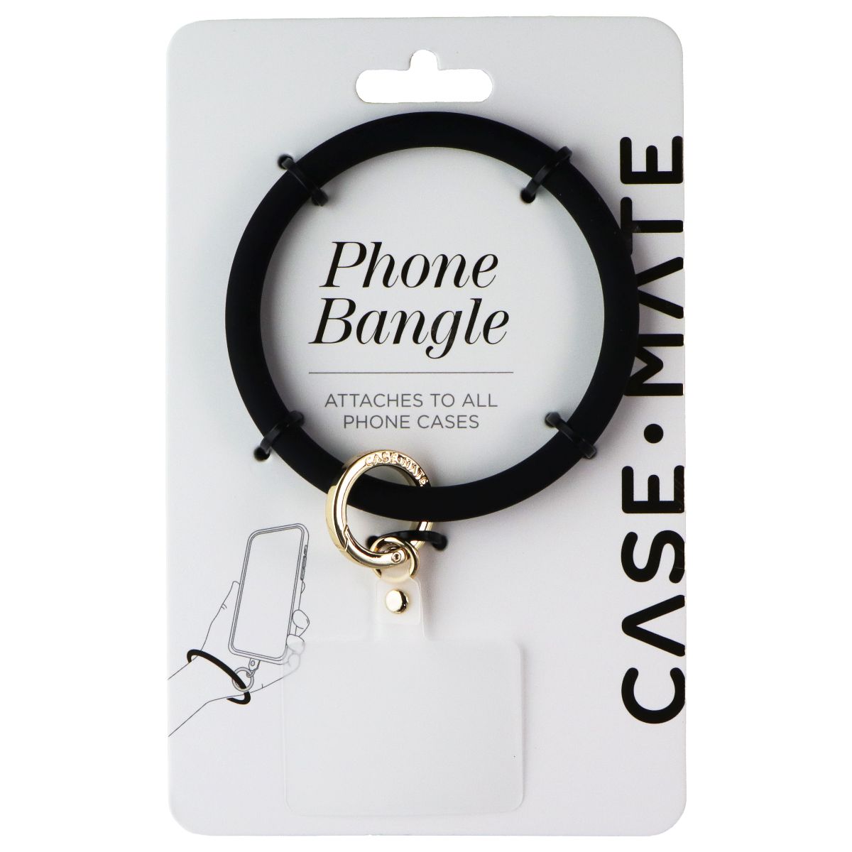 Case-Mate Universal Phone Bangle Bracelet for Phone Cases - Black