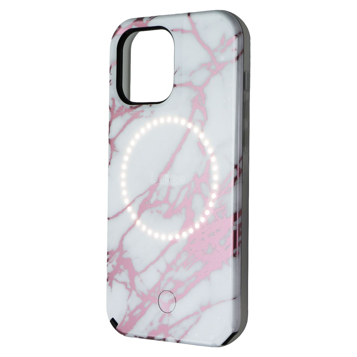 Case-Mate LuMee Halo Case for iPhone 13 Pro Max/12 Pro Max - White/Rose Marble Cell Phone - Cases, Covers & Skins Case-Mate - Simple Cell Bulk Wholesale Pricing - USA Seller
