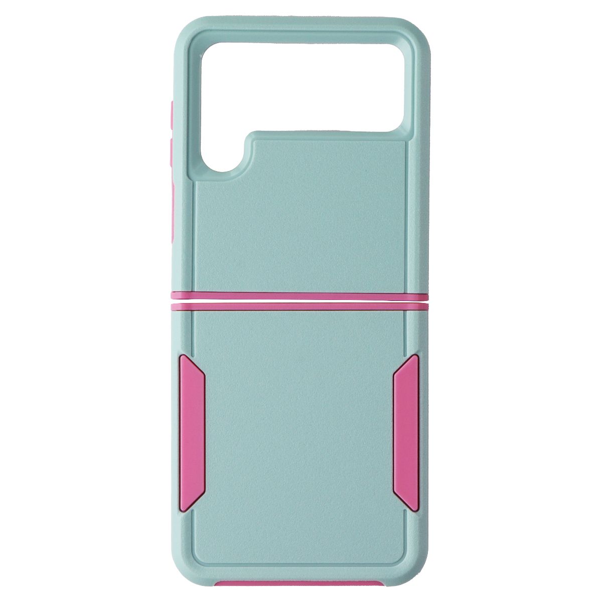 Case Brand Case for Samsung Galaxy Z Flip4 - Aqua / Pink Cell Phone - Cases, Covers & Skins Case - Simple Cell Bulk Wholesale Pricing - USA Seller