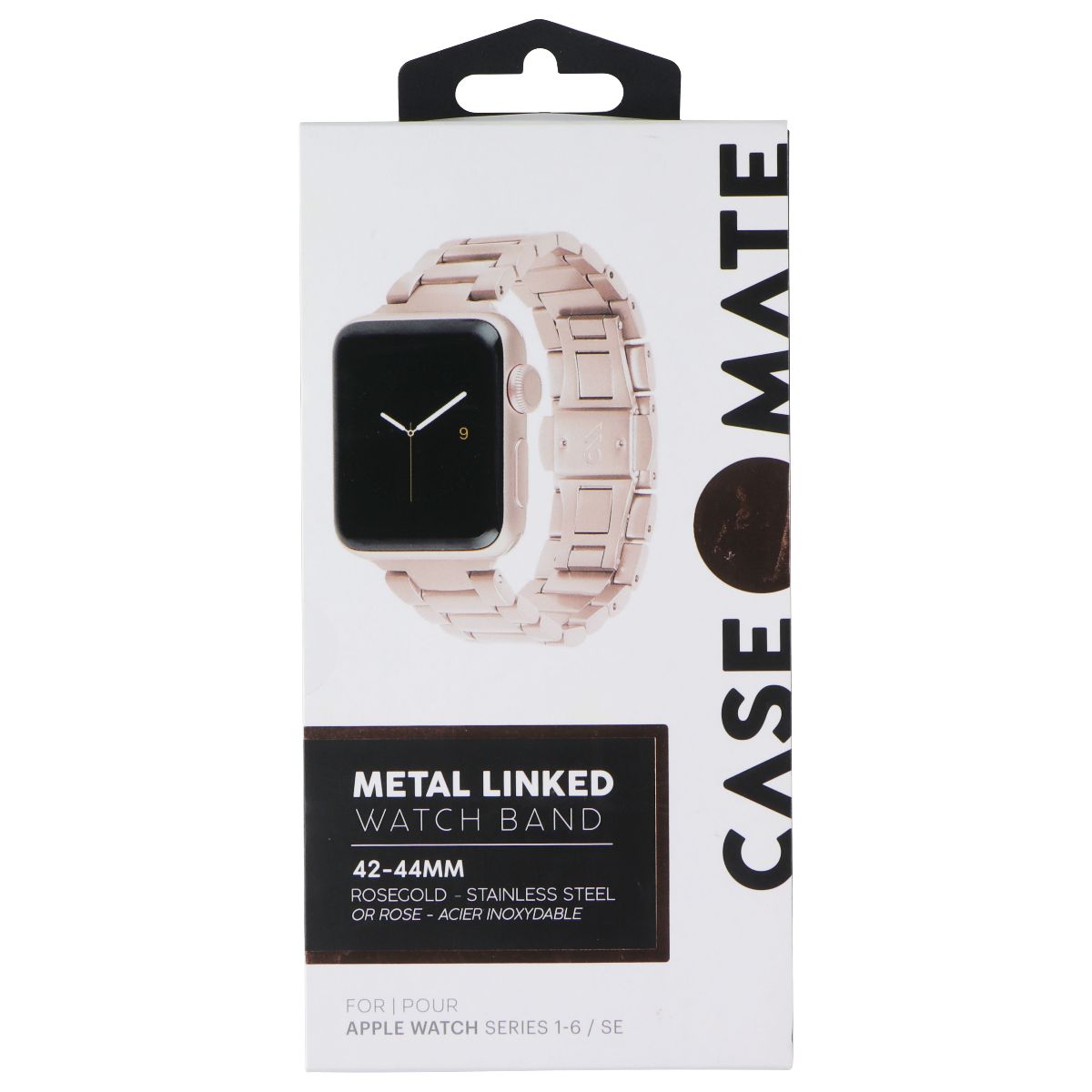 Case-Mate Metal Linked Band for Apple Watch 1-6/SE (42-44M) Rose Gold St. Steel Smart Watch Accessories - Watch Bands Case-Mate - Simple Cell Bulk Wholesale Pricing - USA Seller