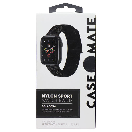 Case-Mate Nylon Sport Band For Apple Watch Series 1/2/3/4/5 (38-40MM) - Black Smart Watch Accessories - Watch Bands Case-Mate - Simple Cell Bulk Wholesale Pricing - USA Seller