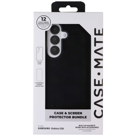 Case-Mate Tough Case/Screen Protector Bundle Pack for Samsung Galaxy S26 - Black