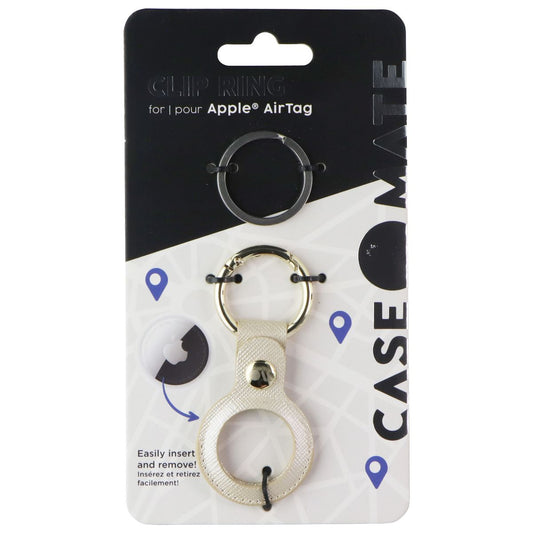 Case-Mate Clip Ring Keychain Case for Apple AirTag (CM046356) - Gold GPS Accessories & Tracking - Tracking Devices Case-Mate - Simple Cell Bulk Wholesale Pricing - USA Seller