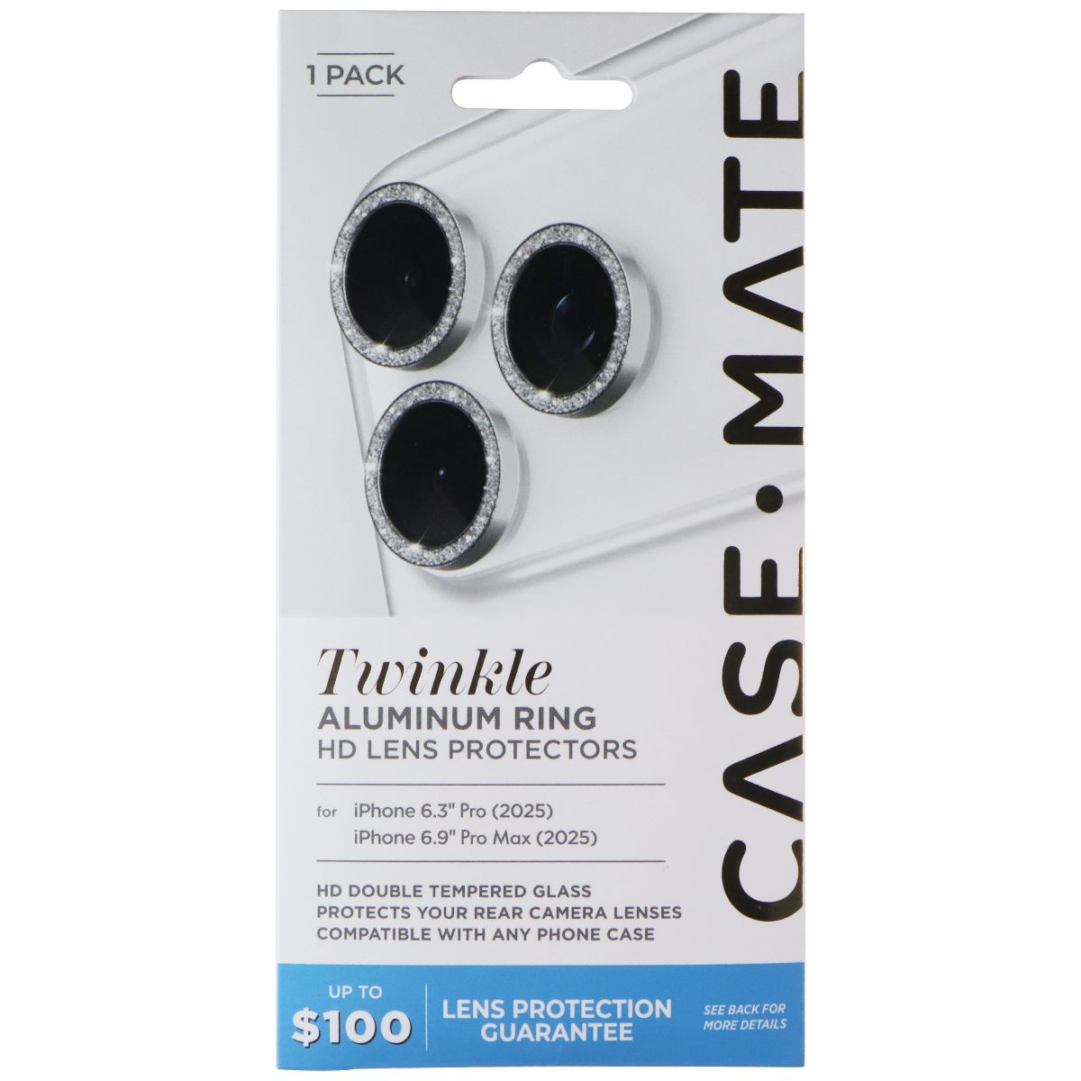 Case-Mate Aluminum HD Lens Protectors for Apple iPhone 17 Pro/Pro Max - Twinkle Cell Phone - Screen Protectors Case-Mate - Simple Cell Bulk Wholesale Pricing - USA Seller