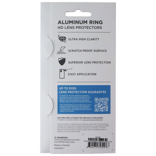 Case-Mate Aluminum HD Lens Protectors for Apple iPhone 17 Pro/Pro Max - Twinkle Cell Phone - Screen Protectors Case-Mate - Simple Cell Bulk Wholesale Pricing - USA Seller