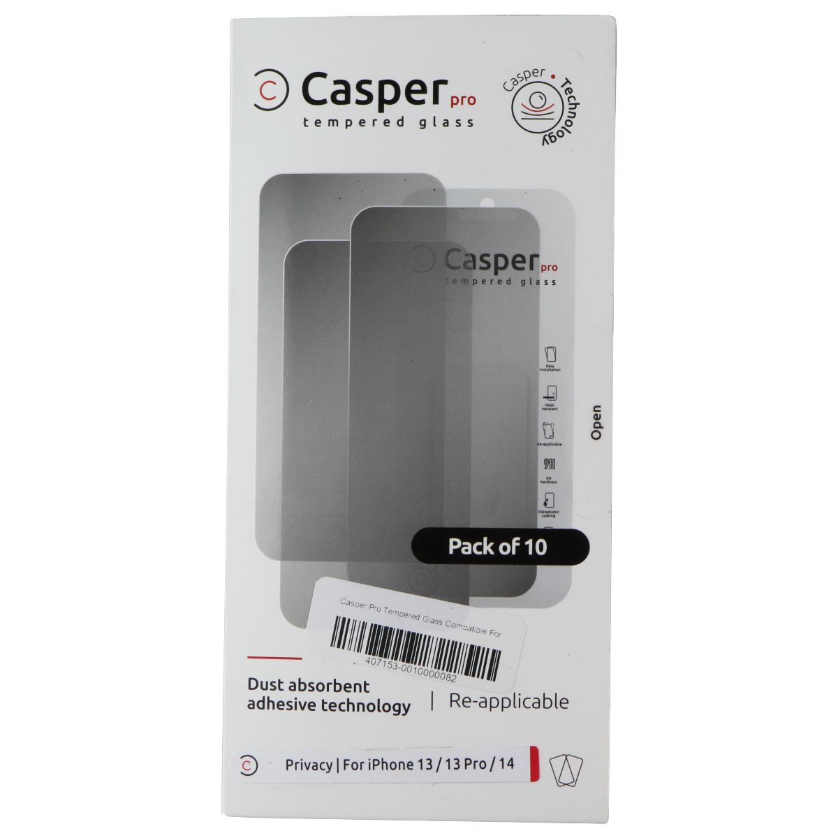 Casper Pro Tempered Glass for Apple iPhone 14/13 Pro/13 - Privacy 10 Pack Cell Phone - Screen Protectors Casper    - Simple Cell Bulk Wholesale Pricing - USA Seller