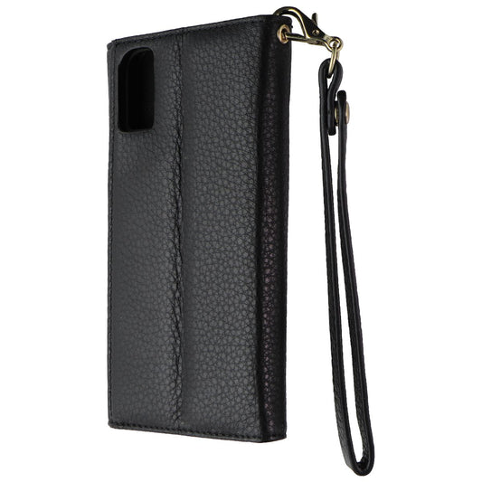 Case-Mate Folio Wristlet Wallet Case for Apple iPhone X 10 - Black Leather/Gold