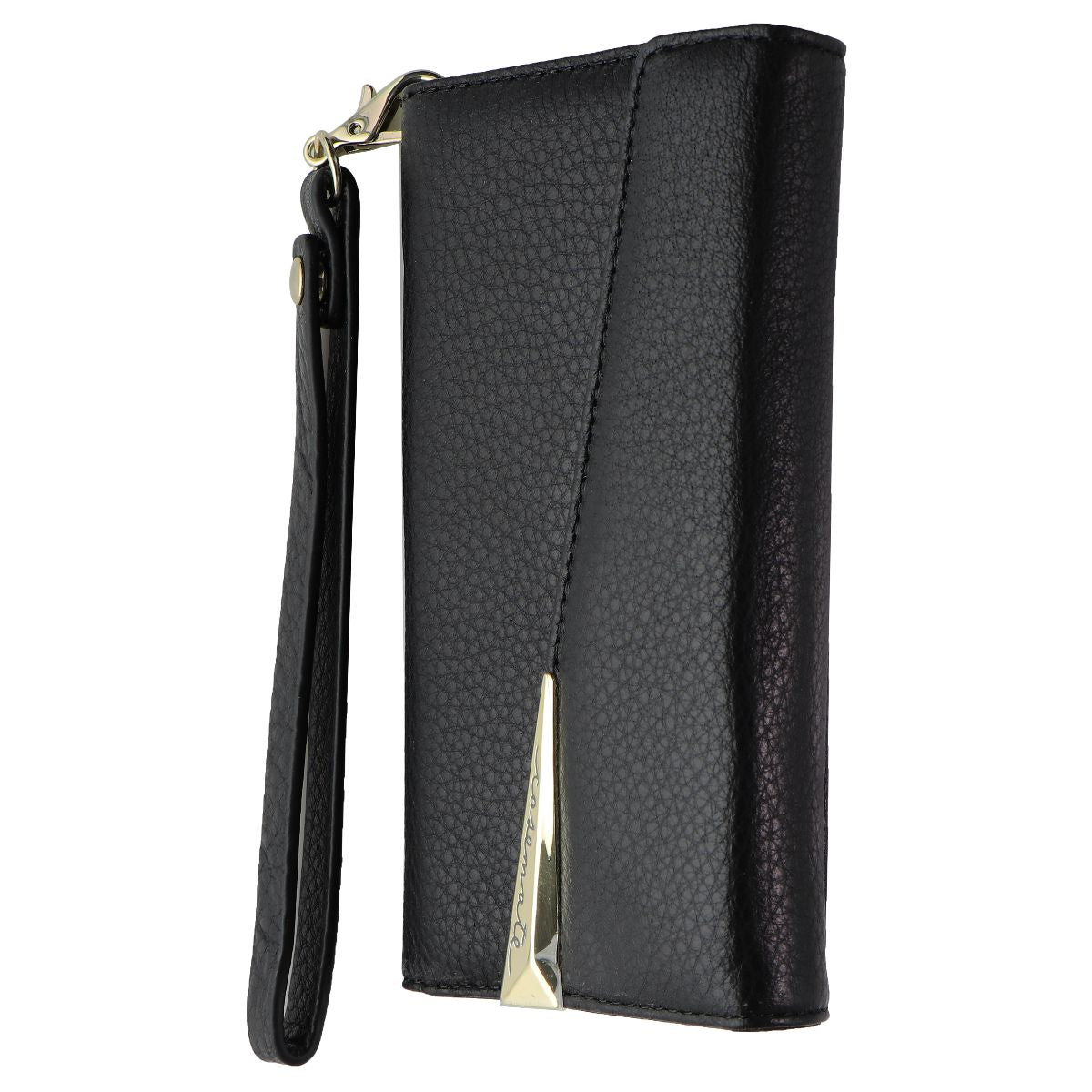 Case-Mate Folio Wristlet Wallet Case for Apple iPhone X 10 - Black Leather/Gold Cell Phone - Cases, Covers & Skins Case-Mate - Simple Cell Bulk Wholesale Pricing - USA Seller
