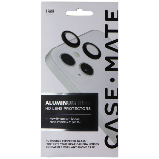 Case-Mate Aluminum Ring HD Lens Protectors for Apple iPhone 15 / 15 Plus - Black Cell Phone - Screen Protectors Case-Mate    - Simple Cell Bulk Wholesale Pricing - USA Seller