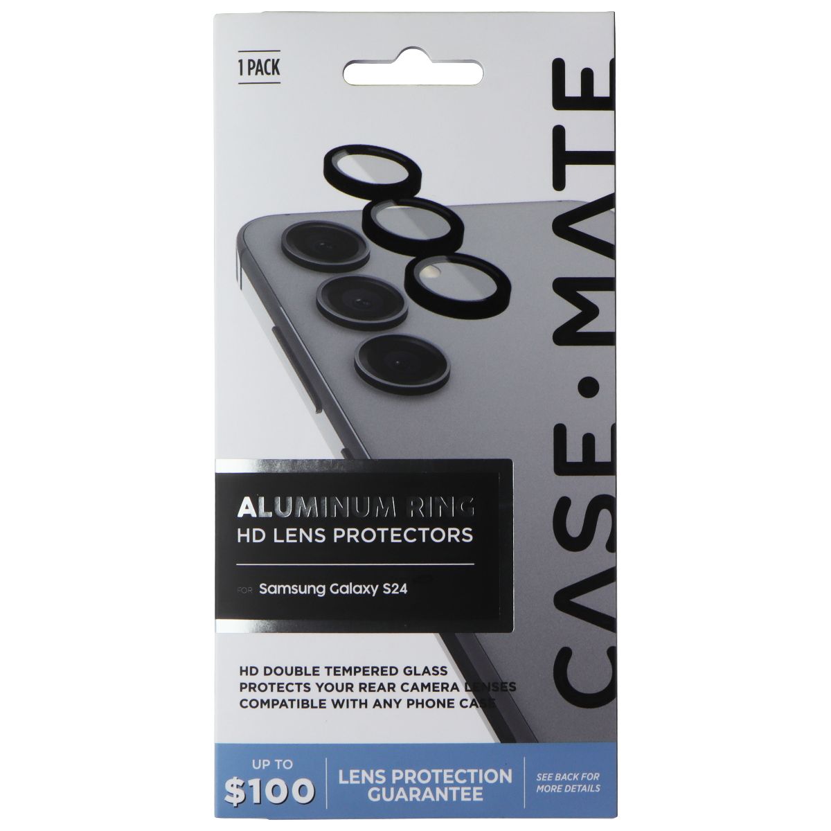 Case-Mate Aluminum Ring HD Lens Protectors for Samsung Galaxy S24 Cell Phone - Screen Protectors Case-Mate    - Simple Cell Bulk Wholesale Pricing - USA Seller