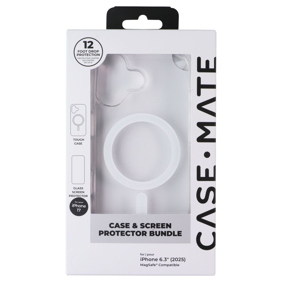 Case-Mate Tough Case for MagSafe w/ Screen Protector for Apple iPhone 17 - Clear