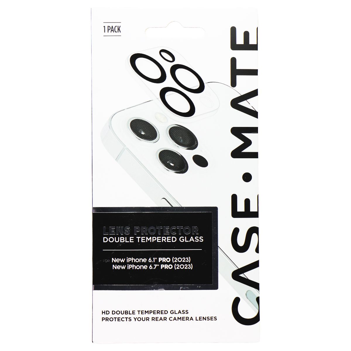 Case-Mate Double Tempered Glass Lens Protector for iPhone 15 Pro / 15 Pro Max Cell Phone - Screen Protectors Case-Mate    - Simple Cell Bulk Wholesale Pricing - USA Seller