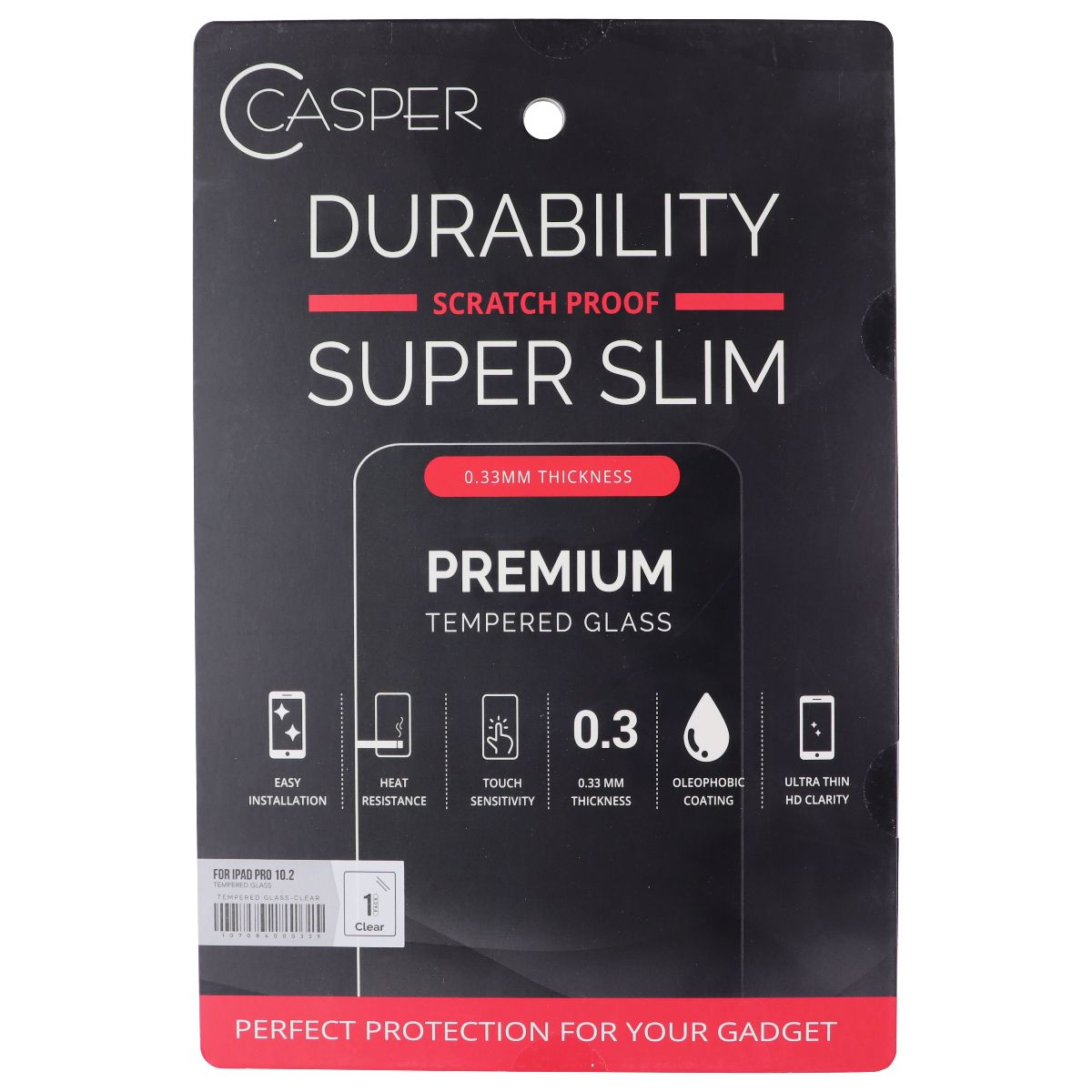 Casper Premium Tempered Glass Screen Protector for Apple iPad Pro (10.2-inch)
