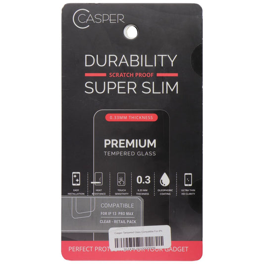 Casper Super Slim Scratch Proof Tempered Glass for Apple iPhone 13 Pro Max Cell Phone - Screen Protectors Casper - Simple Cell Bulk Wholesale Pricing - USA Seller