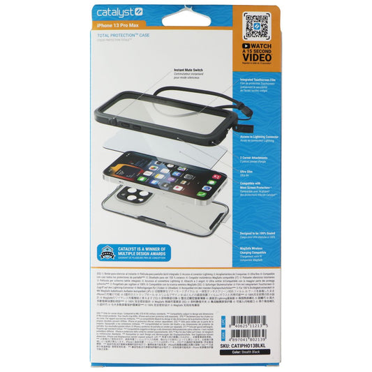 Catalyst Total Protection Case for Apple iPhone 13 Pro Max - Black/Clear Cell Phone - Cases, Covers & Skins Catalyst - Simple Cell Bulk Wholesale Pricing - USA Seller