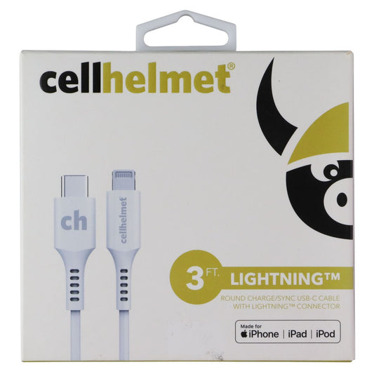 CellHelmet 3 Foot Lightning (8-pin) to USB-C Charge Cable - White Cell Phone - Cables & Adapters CellHelmet - Simple Cell Bulk Wholesale Pricing - USA Seller