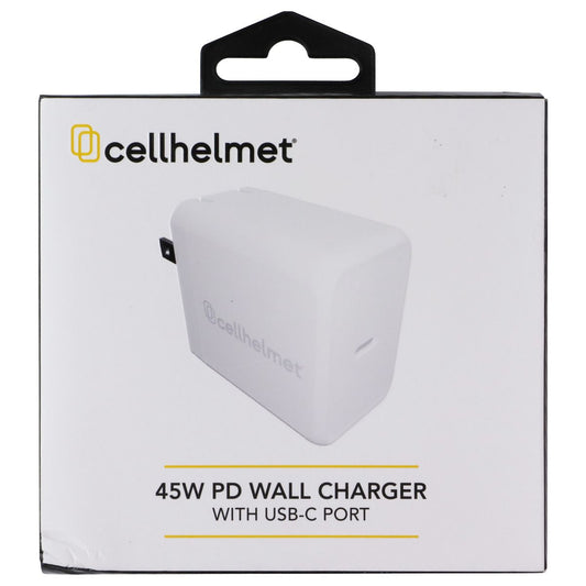 CellHelmet 45W Single Port USB-C PD Wall Charger - White Cell Phone - Chargers & Cradles CellHelmet - Simple Cell Bulk Wholesale Pricing - USA Seller