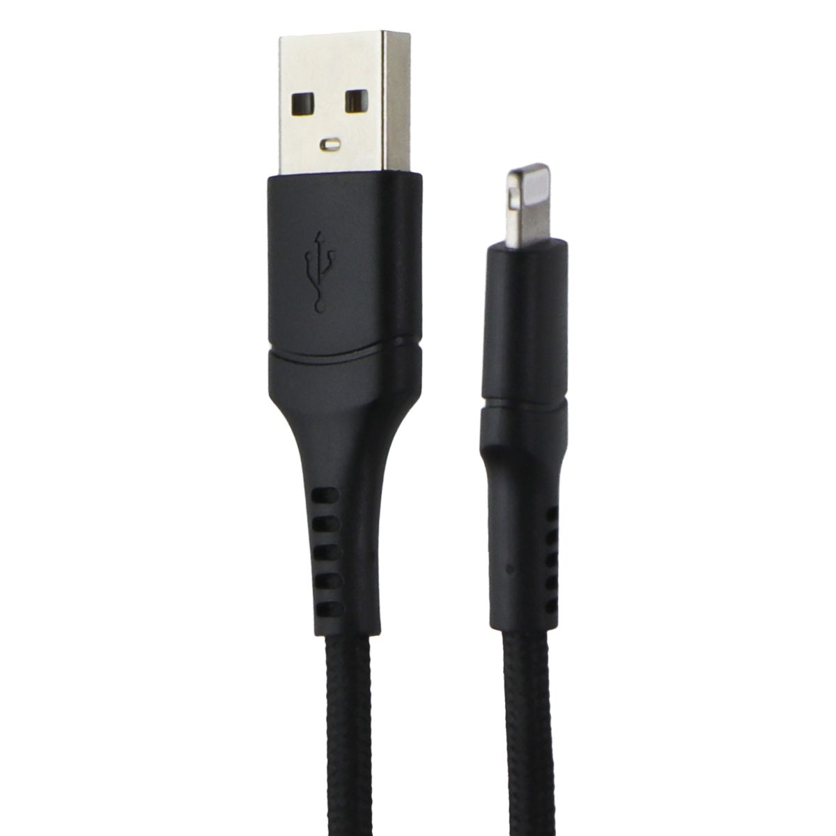 CELLCandy 10FT USB-A to Lightning 8-Pin Braided Charge & Sync Cable - Black Cell Phone - Cables & Adapters CELLCandy - Simple Cell Bulk Wholesale Pricing - USA Seller