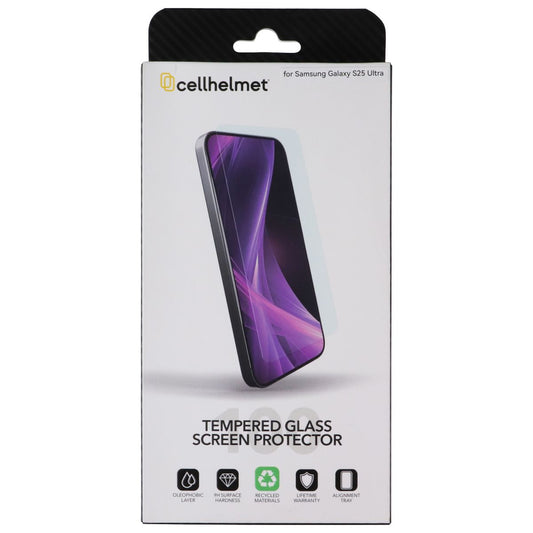 CellHelmet Tempered Glass Screen w/Alignment Tray for Samsung Galaxy S25 Ultra Cell Phone - Screen Protectors CellHelmet - Simple Cell Bulk Wholesale Pricing - USA Seller