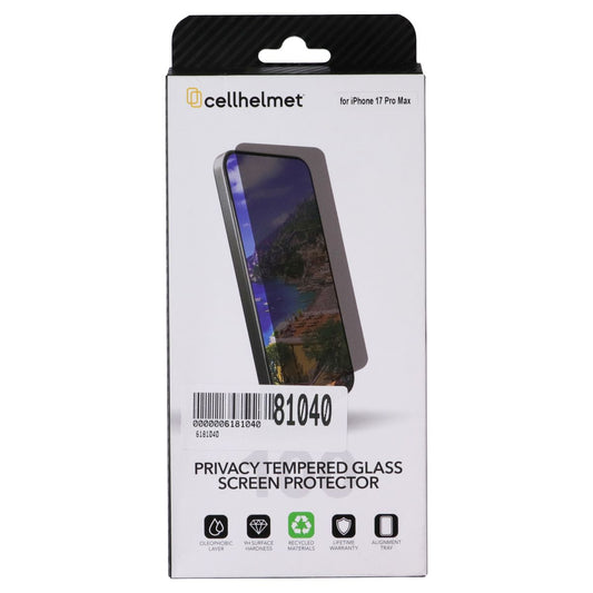 CellHelmet Privacy Tempered Glass Screen Protector for Apple iPhone 17 Pro Max Cell Phone - Screen Protectors CellHelmet - Simple Cell Bulk Wholesale Pricing - USA Seller