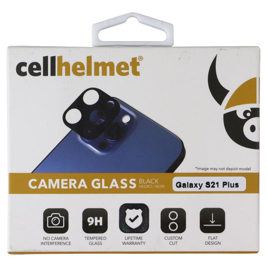 CellHelmet Tempered Glass Camera Protector for Galaxy S21+ Plus - Black Cell Phone - Screen Protectors CellHelmet - Simple Cell Bulk Wholesale Pricing - USA Seller