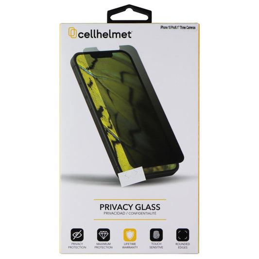CellHelmet Privacy Glass for Apple iPhone 15 Pro Cell Phone - Screen Protectors CellHelmet    - Simple Cell Bulk Wholesale Pricing - USA Seller