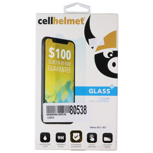 Cellhelmet Glass Plus Series Screen Protector for Samsung Galaxy S23 / S22 Cell Phone - Screen Protectors CellHelmet - Simple Cell Bulk Wholesale Pricing - USA Seller
