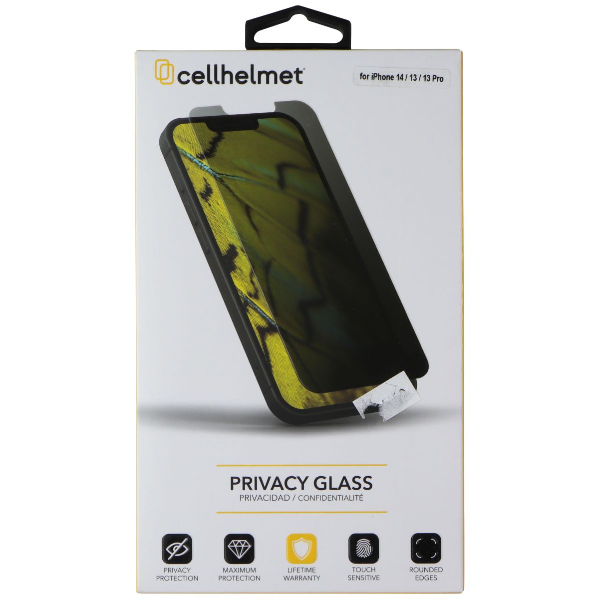 CellHellmet Privacy Glass for iPhone 14/ 13/ 13 Pro Cell Phone - Screen Protectors CellHelmet    - Simple Cell Bulk Wholesale Pricing - USA Seller