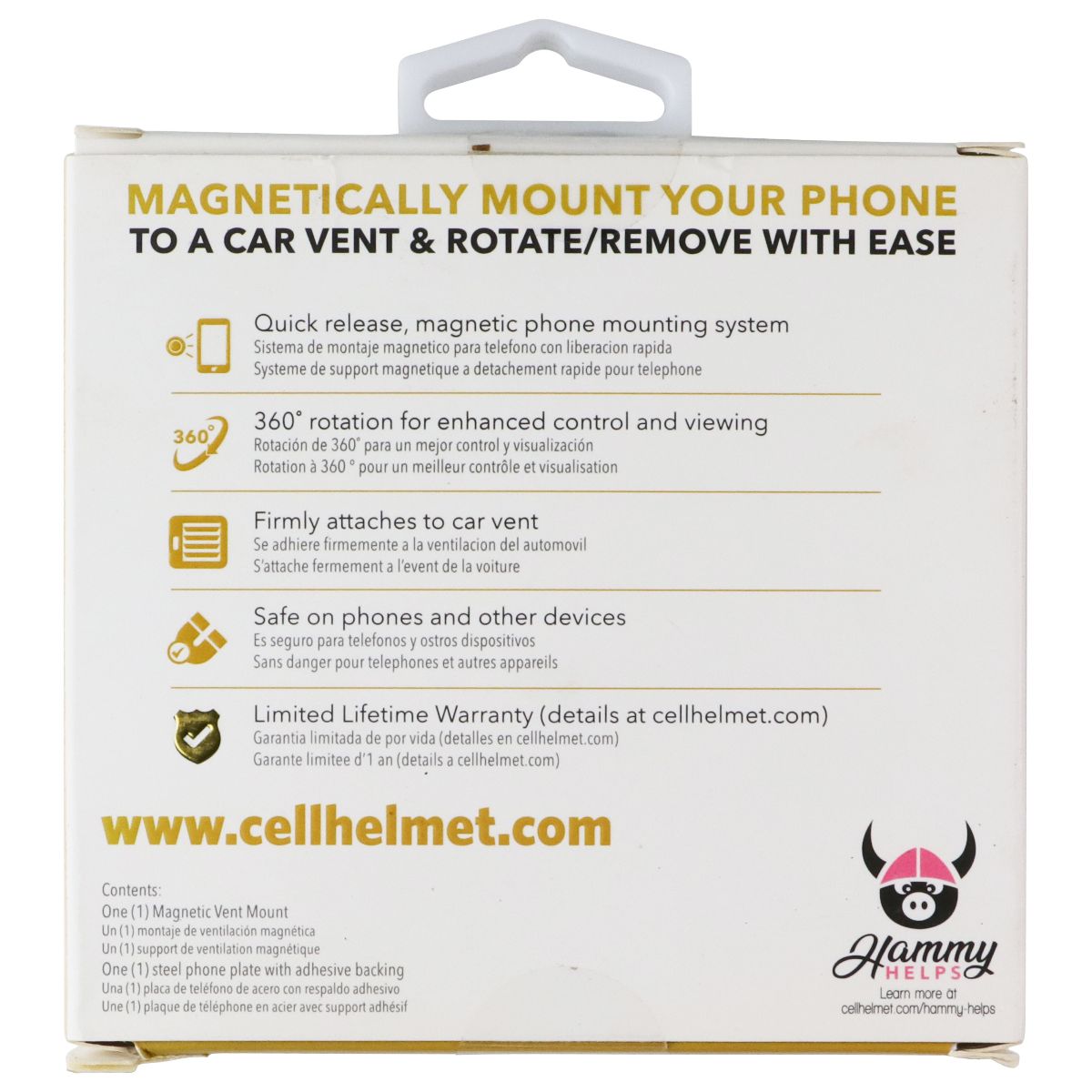 Cellhelmet 360 Degree Universal Magnetic Vent Phone Car Mount Cell Phone - Mounts & Holders CellHelmet - Simple Cell Bulk Wholesale Pricing - USA Seller