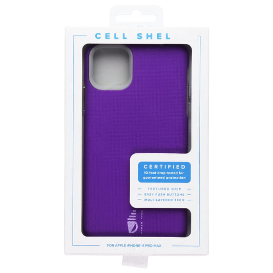 Cell Shell Hard Case for Apple iPhone 11 Pro Max - Purple/Gray