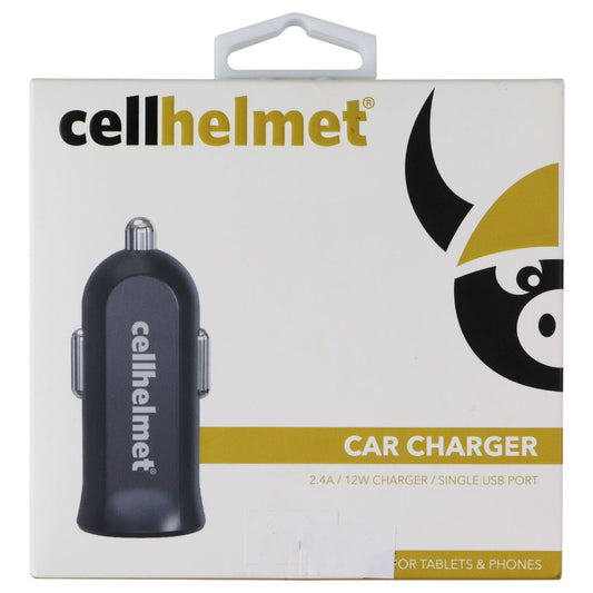CellHelmet Single Port 2.4A USB Car Charger - Black Cell Phone - Chargers & Cradles CellHelmet - Simple Cell Bulk Wholesale Pricing - USA Seller