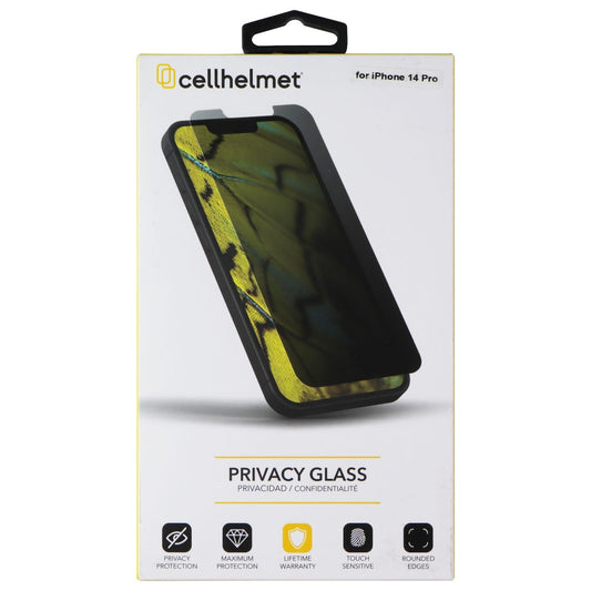 CellHelmet Privacy Glass for Apple iPhone 14 Pro Cell Phone - Screen Protectors CellHelmet - Simple Cell Bulk Wholesale Pricing - USA Seller