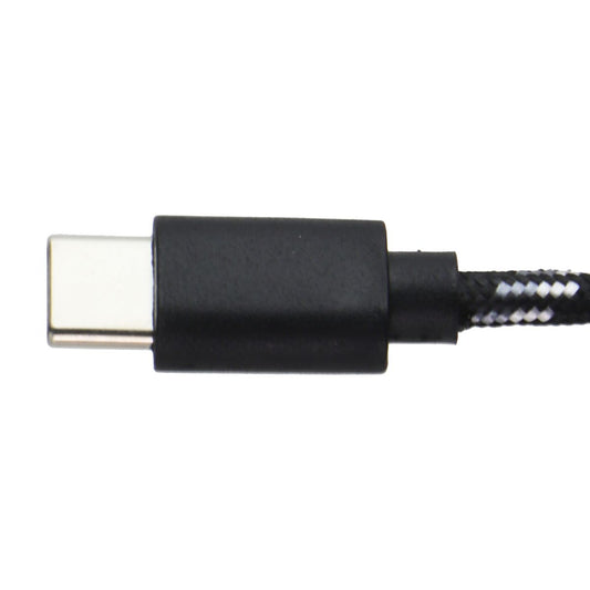 CELLCandy 6.5ft USB-A to USB-C Braided Charge & Sync Cable - Black/Silver Cell Phone - Cables & Adapters CELLCandy - Simple Cell Bulk Wholesale Pricing - USA Seller