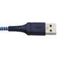CELLCandy 10ft USB-A to Lightning 8-Pin Braided Charge & Sync Cable - Blue Cell Phone - Cables & Adapters CELLCandy - Simple Cell Bulk Wholesale Pricing - USA Seller